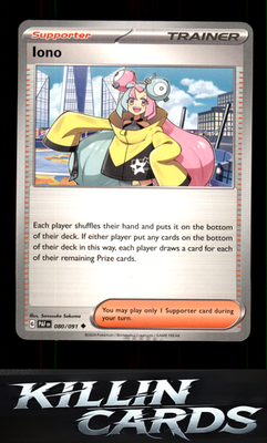 Iono - 080/091 080/091 Pokemon Uncommon SV: Paldean Fates Card LP