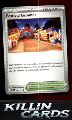 Festival Grounds 108/131 Pokemon Uncommon SV: Prismatic Evolutions Card NM