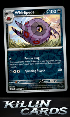 Reverse Holofoil Whirlipede 116/167 Pokemon Common SV06: Twilight Masquerade Car