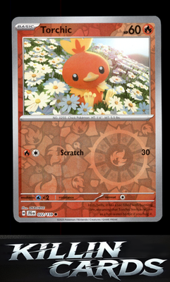 Reverse Holofoil Torchic 022/159 Pokemon Common SV09: Journey Together Card NM