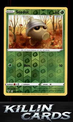 Reverse Holofoil Seedot 010/185 Pokemon Common SWSH04: Vivid Voltage Card NM