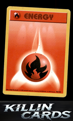 Fire Energy 098/102 Pokemon Common Base Set (Shadowless) Card LP