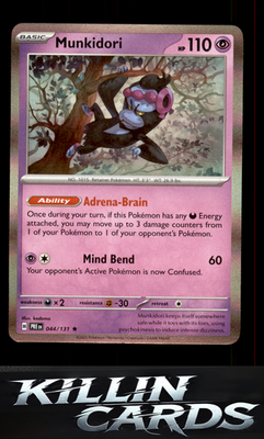 Munkidori 044/131 Pokemon Rare SV: Prismatic Evolutions Card NM