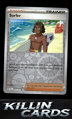 Reverse Holofoil Surfer - 187/191 187/191 Pokemon Uncommon SV08: Surging Sparks
