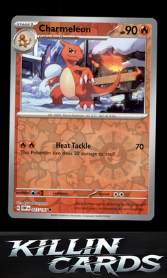 Reverse Holofoil Charmeleon 027/197 Pokemon Uncommon SV03: Obsidian Flames Card