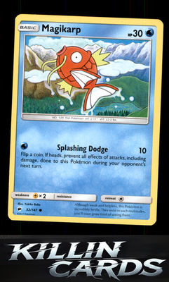 Magikarp 32/147 Pokemon Common SM - Burning Shadows Card NM