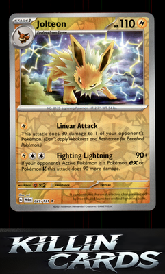 Reverse Holofoil Jolteon 029/131 Pokemon Rare SV: Prismatic Evolutions Card NM