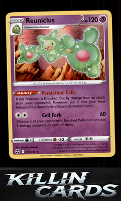 Reuniclus 078/195 Pokemon Holo Rare SWSH12: Silver Tempest Card NM