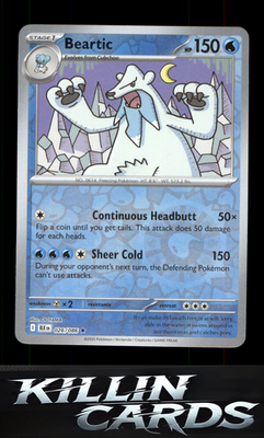 Reverse Holofoil Beartic 026/086 Pokemon Rare SV: Black Bolt Card NM
