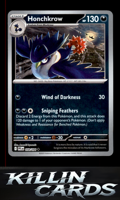 Honchkrow 058/094 Pokemon Uncommon ME02: Phantasmal Flames Card NM