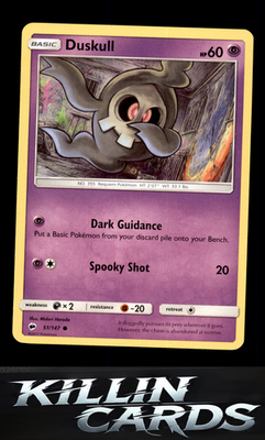 Duskull 51/147 Pokemon Common SM - Burning Shadows Card NM