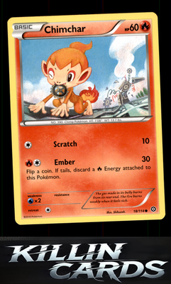 Chimchar 18/114 Pokemon Common XY - Steam Siege Card NM