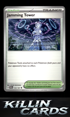 Jamming Tower 153/167 Pokemon Uncommon SV06: Twilight Masquerade Card NM