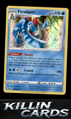 Feraligatr 057/264 Pokemon Holo Rare SWSH08: Fusion Strike Card NM