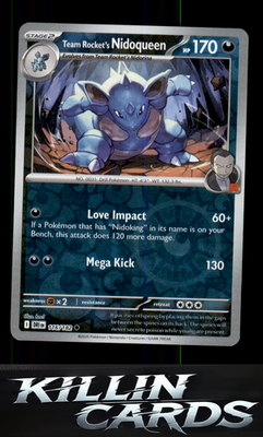 Reverse Holofoil Team Rocket's Nidoqueen 116/182 Pokemon Uncommon SV10: Destined