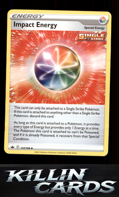 Impact Energy 157/198 Pokemon Uncommon SWSH06: Chilling Reign Card LP