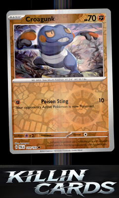 Reverse Holofoil Croagunk 114/193 Pokemon Common SV02: Paldea Evolved Card NM