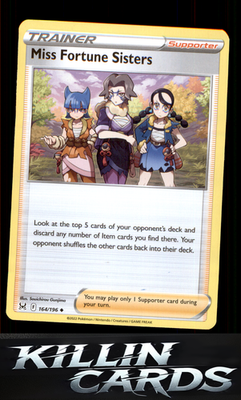Miss Fortune Sisters 164/196 Pokemon Uncommon SWSH11: Lost Origin Card NM