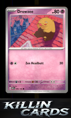 Drowzee 096/165 Pokemon Common SV: Scarlet & Violet 151 Card NM