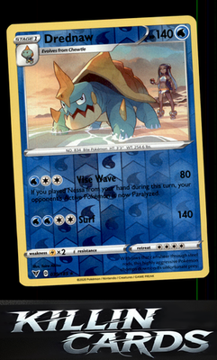 Reverse Holofoil Drednaw 039/185 Pokemon Rare SWSH04: Vivid Voltage Card NM
