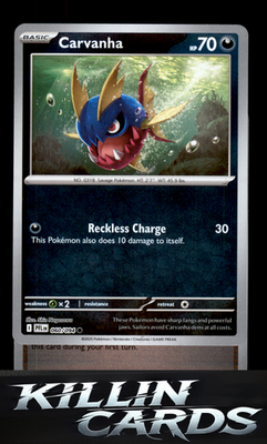Carvanha 060/094 Pokemon Common ME02: Phantasmal Flames Card NM