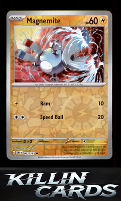 Reverse Holofoil Magnemite 063/197 Pokemon Common SV03: Obsidian Flames Card NM