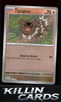 Reverse Holofoil Zigzagoon 081/094 Pokemon Common ME02: Phantasmal Flames Card N
