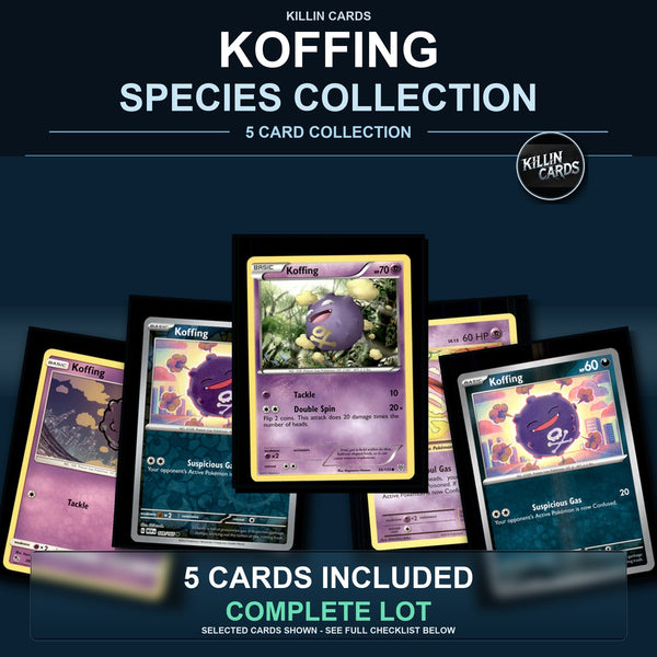 Pokemon TCG Koffing Species Collection 5 Different Cards