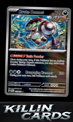 Reverse Holofoil Brute Bonnet - 123/182 123/182 Pokemon Rare SV04: Paradox Rift