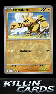 Reverse Holofoil Electabuzz 068/182 Pokemon Common SV10: Destined Rivals Card NM