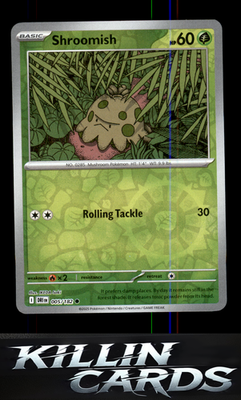 Reverse Holofoil Shroomish 005/182 Pokemon Common SV10: Destined Rivals Card NM
