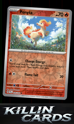 Reverse Holofoil Ponyta 026/162 Pokemon Common SV05: Temporal Forces Card NM