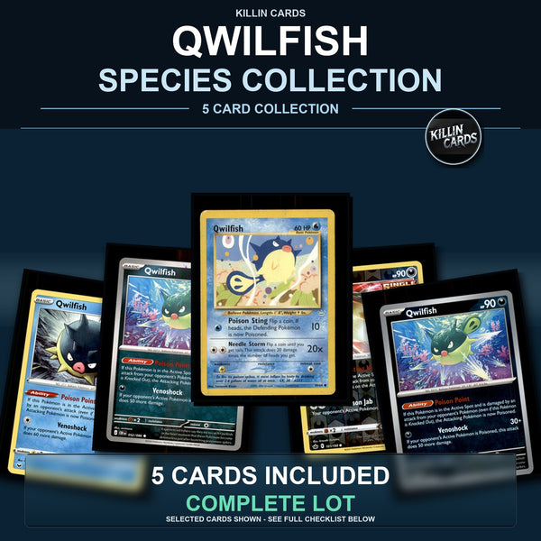 Pokemon TCG Qwilfish Species Collection 5 Different Cards