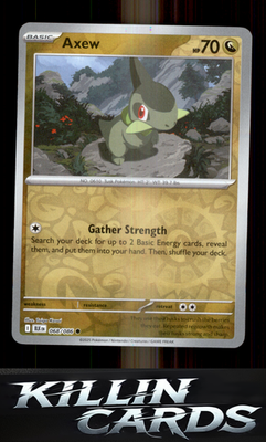 Reverse Holofoil Axew 068/086 Pokemon Common SV: Black Bolt Card NM