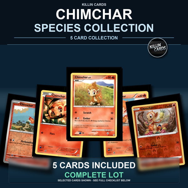 Pokemon TCG Chimchar Species Collection 5 Different Cards