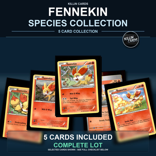 Pokemon TCG Fennekin Species Collection 5 Different Cards