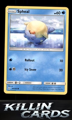 Spheal - 49/236 49/236 Pokemon Common SM - Cosmic Eclipse Card NM