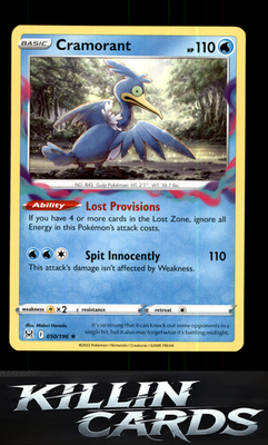 Cramorant 050/196 Pokemon Rare SWSH11: Lost Origin Card NM