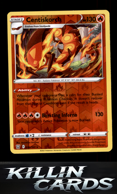 Reverse Holofoil Centiskorch 030/163 Pokemon Rare SWSH05: Battle Styles Card NM