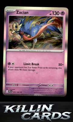 Zacian - 045/094 045/094 Pokemon Rare ME02: Phantasmal Flames Card NM