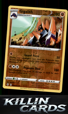 Reverse Holofoil Gigalith 088/203 Pokemon Rare SWSH07: Evolving Skies Card NM