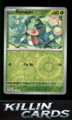 Reverse Holofoil Fomantis 013/182 Pokemon Common SV10: Destined Rivals Card NM