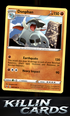 Donphan 087/185 Pokemon Rare SWSH04: Vivid Voltage Card NM