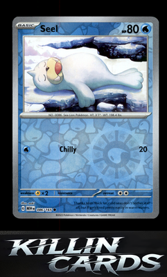 Reverse Holofoil Seel 086/165 Pokemon Common SV: Scarlet & Violet 151 Card NM
