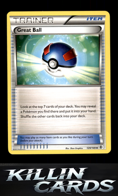 Great Ball 129/149 Pokemon Uncommon Boundaries Crossed Card LP