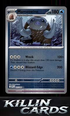 Reverse Holofoil Mamoswine 025/094 Pokemon Uncommon ME02: Phantasmal Flames Card