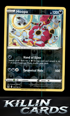 Reverse Holofoil Hoopa 122/196 Pokemon Rare SWSH11: Lost Origin Card NM