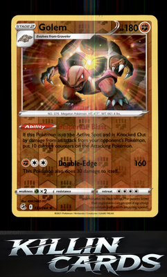 Reverse Holofoil Golem 137/264 Pokemon Rare SWSH08: Fusion Strike Card NM
