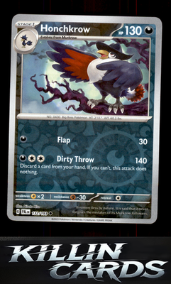 Reverse Holofoil Honchkrow 132/193 Pokemon Uncommon SV02: Paldea Evolved Card NM