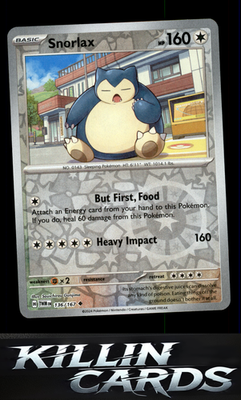Reverse Holofoil Snorlax 136/167 Pokemon Uncommon SV06: Twilight Masquerade Card